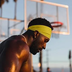Suddora Solid Color Wide Headband/Sweatband - Workout, Football, Soccer, Yoga Solid Color Wide Headband Orange - suddora
