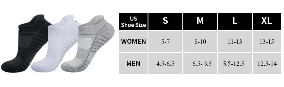 Lapulas Athletic Running Ankle Socks, Low Cut Cushioned Anti-Blister Tab Sports Socks Men Women 6Pairs White Medium - product information 12