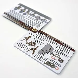 ReferenceReady Horse Knot Cards - Portable Guide to Equine Knots - Knot Cards for Horses