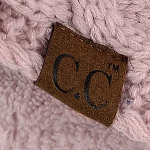C.C Soft Stretch Winter Warm Cable Knit Fuzzy Lined Ear Warmer Headband, Ivory - product information 7