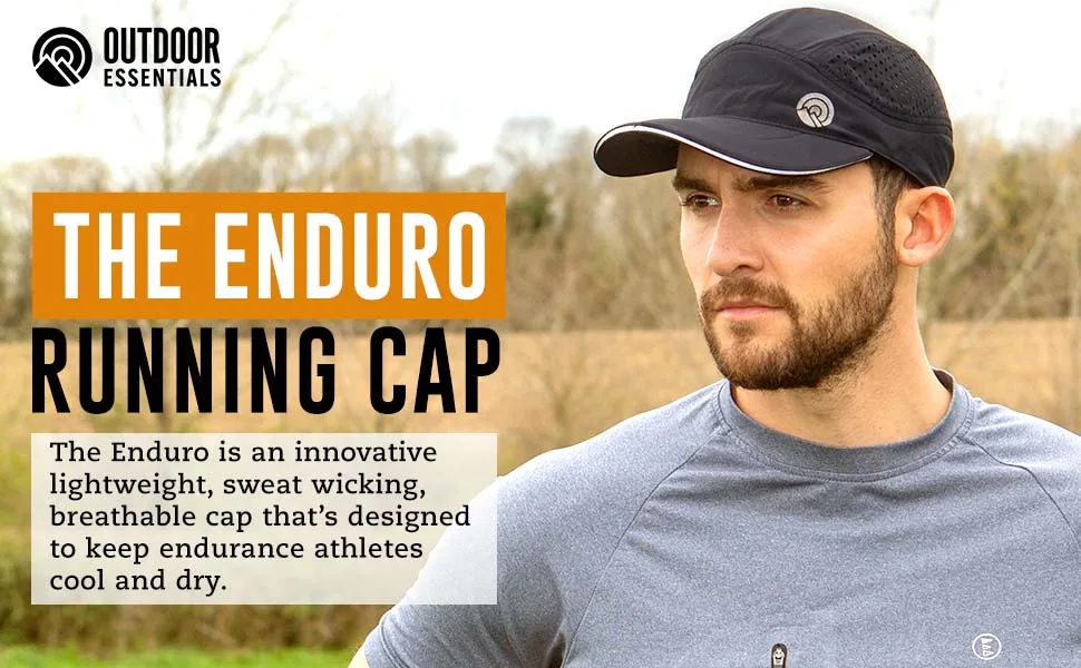 OutdoorEssentials Running Cap - Running Hat & Runner Hat - Jogging Cap - Exercise Hat UPF 50 - Tennis Hats White - OE Running Cap