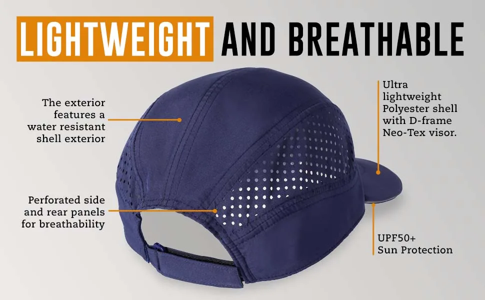 OutdoorEssentials Running Cap - Running Hat & Runner Hat - Jogging Cap - Exercise Hat UPF 50 - Tennis Hats White - OE Running Cap