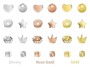 ARTDOT Gold Beads for Jewelry Bracelets Making, 1740 PCS 8 Styles Spacer Beads Kit (Gold, Sliver, Rose Gold) - beads for jewelry making