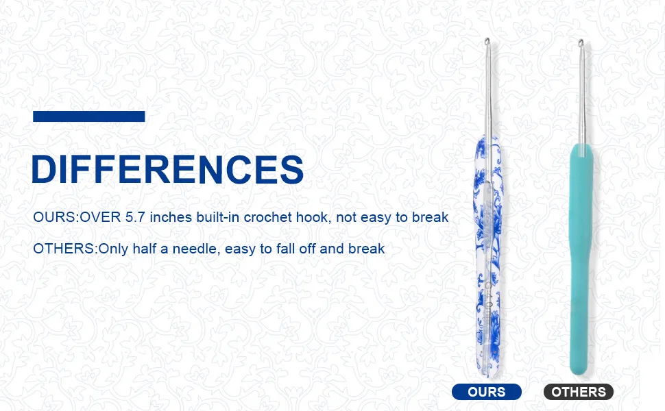 BCMRUN 4 mm(G) Crochet Hook, Ergonomic Handle for Arthritic Hands, Soft Rubber Grip Extra Long Knitting Needles for Beginners and Knitting Crocheting Yarn (4.0mm-G) - product information 23