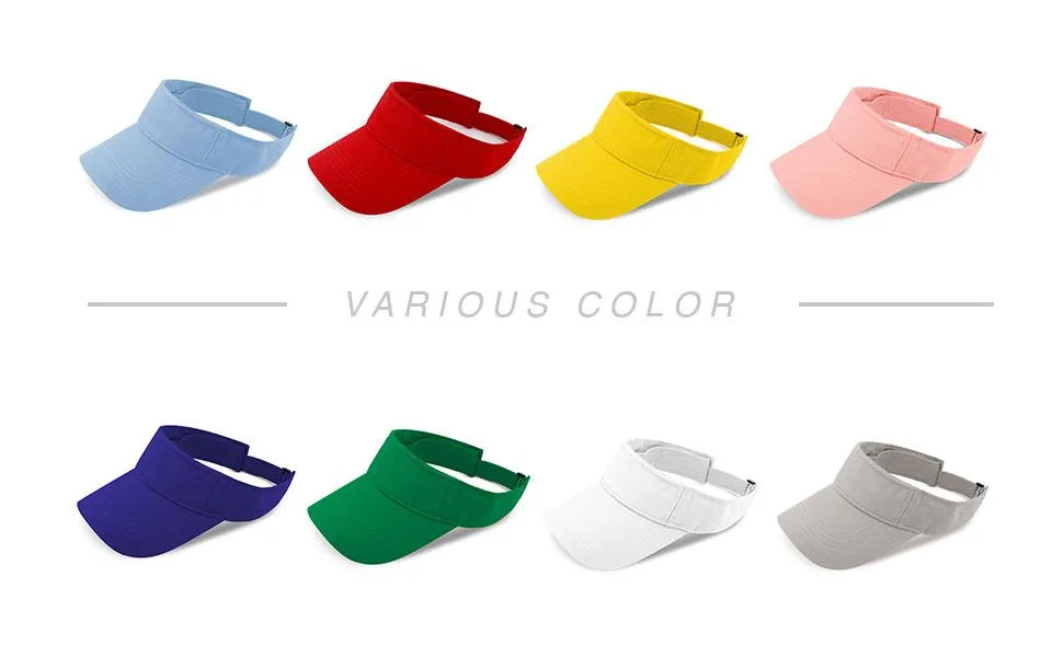 The Hat Depot Kids 100% Cotton Sport Quick-Adjust Strap Closure Sun Protect Golf Visor Cap Hat Light Pink - product information 6