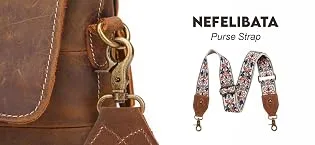 Purse Strap-2"Crazy Horse Leather Wide Shoulder Strap Adjustable Replacement,Jacquard Embroidery Crossbody Bag Straps Retro Floral - purse strap