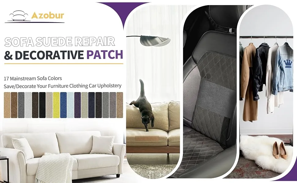 Velvet Repair Patch, Self-Adhesive Flannel Fabric Patch, Multi Colors, Microfiber Patch,Can be Used to Patch Sofas, Car Seats, Handbags, Jacket Holes and Tears (Dark Brown) 4 "x 30" / 2 rolls Dark Brown - product information 1