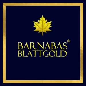 Genuine Gold Leaf Sheets 23k - by Barnabas Blattgold - 3.4 inches - 10 Sheets Booklet - Transfer Patent Leaf 3.4" 10 Sheets Transfer Patent - gold gilding, genuine gold leaf sheets, 23 karat gold leaf, gold leaf for art