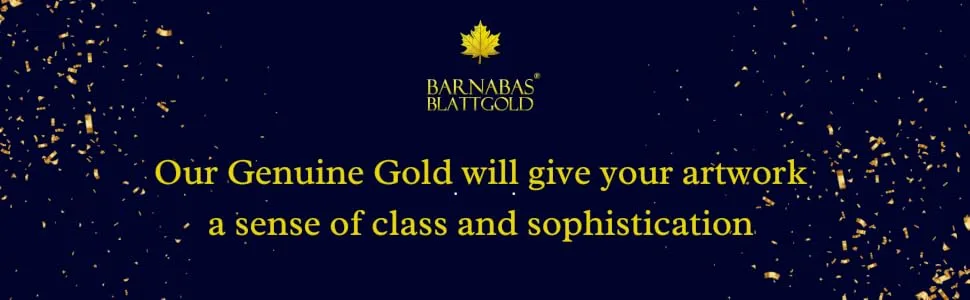Genuine Gold Leaf Sheets 23k - by Barnabas Blattgold - 3.4 inches - 10 Sheets Booklet - Transfer Patent Leaf 3.4" 10 Sheets Transfer Patent - gold leaf sheets, imitation gold leaf sheets, gold gilding, 23 karat gold leaf, gold leaf for art
