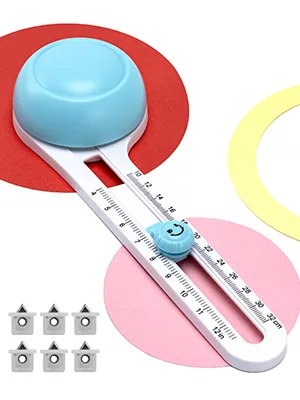 MyLifeUNIT Circle Cutter, Circular Rotary Cutter for Paper Crafts Scrapbooking (Included 6 Blades) - Circle Paper Cutter