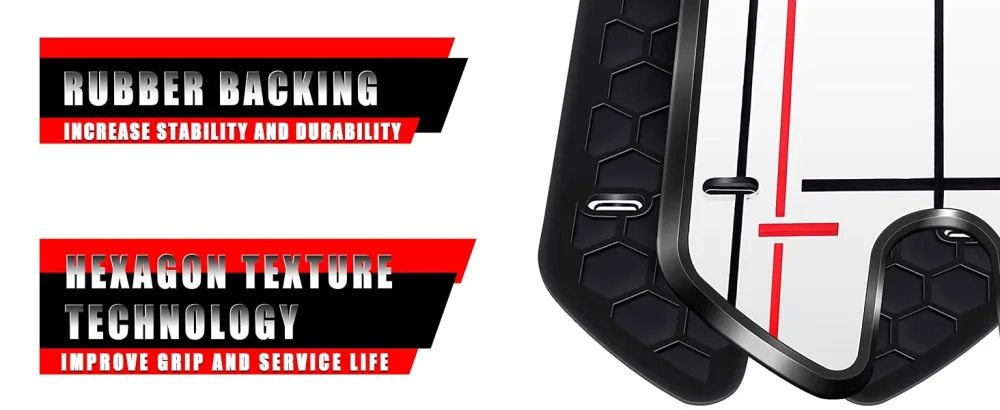 CHAMPKEY Premium Golf Putting Mirror - Durable Rubber Backing Golf Alignment Mirror - Come with Putting Mirror Cover Mirror with Gates - 78144