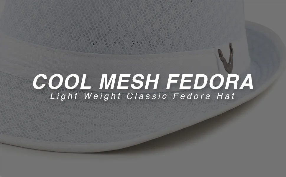 The Hat Depot Light Weight Classic Soft Cool Mesh Crushable Fedora hat Large-X-Large Turquoise - fedora hat