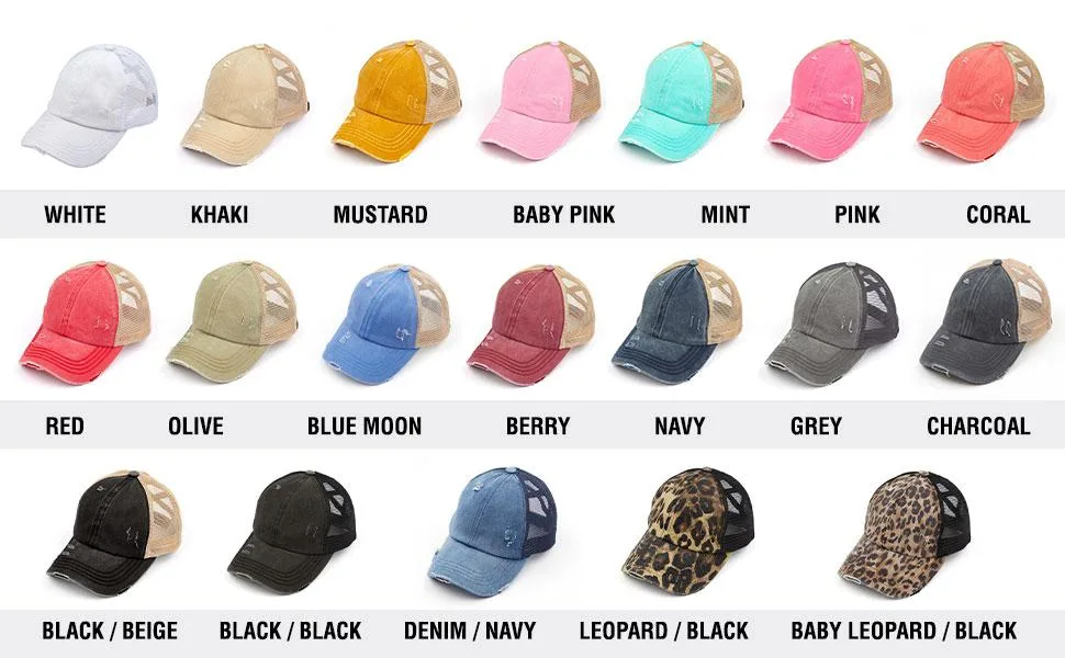 C.C Ponycap Messy High Bun Ponytail Adjustable Glitter Mesh Trucker Baseball Cap A Elastic Band-black - criss-cross