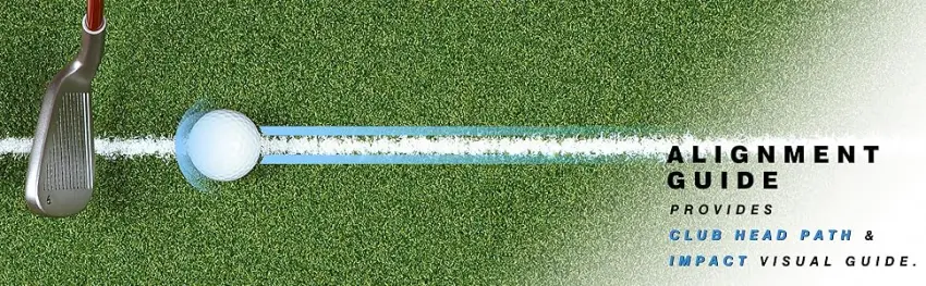CHAMPKEY Alignment Guide Golf Practice Mat | Premium Fairway Golf Hitting Mat Ideal for Indoor and Outdoor Training M(13"x17") - product information 3