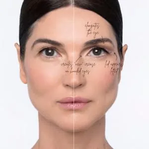 Crease Piece: Cut Crease Creation Kit - almond before and after