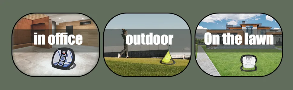 Mile High Life | Golf Chipping Net | Golf Practice Net for Backyard | Outdoor Indoor Golf Hitting Nets | Golfing Target Net | Golf Accessories for Men and Women Blue - ontdoor in office