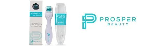 Derma Roller Microneedle Kit DERMAROLL LITE 0.25mm by Prosper Beauty Face Roller with Replaceable Head Exfoliation Microdermabrasion Micro Derma Skin Care Tool Dermaplaning Dermapen Microneedling - derma roller microneedle roller