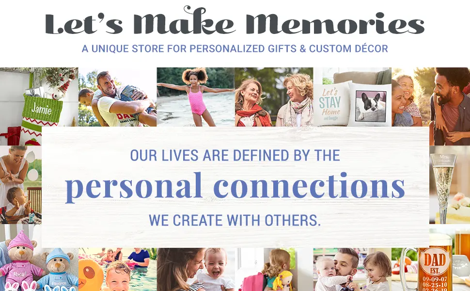 Let's Make Memories Personalized Beach Towel - Custom Cotton/Poly Blend Pool Towel - Pink - Personalize with Your Name - 30" x 60" - product information 1