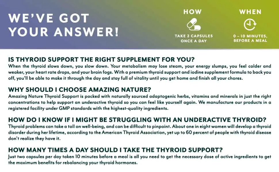 Thyroid Support & Iodine Supplement  Metabolism & Energy Pills for Thyroid Health with Selenium, Magnesium & Adaptogens  Ashwagandha, L-Tyrosine, Kelp - adrenal support cortisol manager Adrenal fatigue supplements cortisol manager