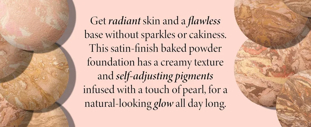 Get Glowing! Baked Balance-N-Glow Illuminating Foundation, Sand & Retractable Kabuki Brush for Liquid, Cream, and Powder Face Makeup, Black Aluminum Handle - Balance-n-Glow