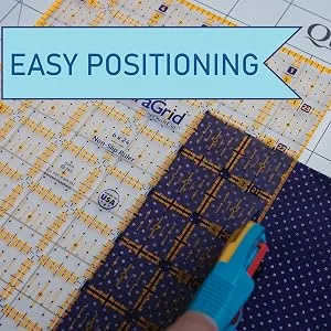 QuiltCut UltraGrid USA Made Non-Slip Quilting Ruler  7 Piece Starter Set - easy positioning