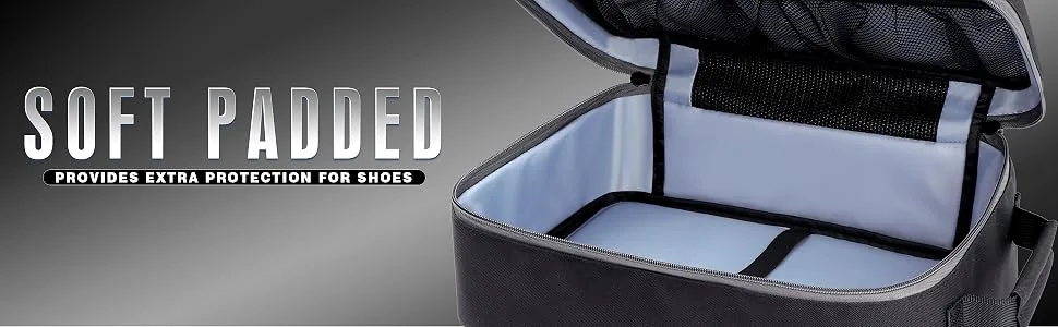 CHAMPKEY Premium Soft Padded Golf Shoe Bag | 300D Polyester Oxford Fabric with 210D Liner Sport Shoe Bag - product information 2