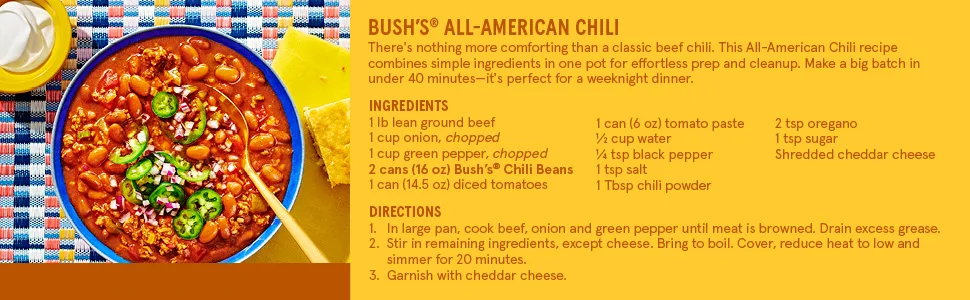 Bush's Best Mild Pinto Chili Beans, 27 oz (12 cans) Mild Pinto Large Chili - unspecified