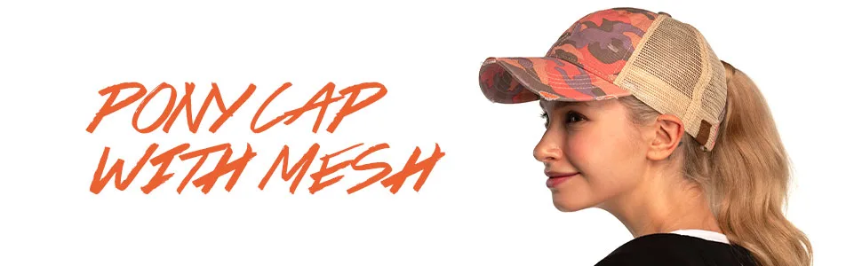 C.C Washed Distressed Cotton Denim Ponytail Hat Adjustable Baseball Cap (BT-12)(BT-13)(BT-14)(BT-15)(BT-18)(BT-780)(BT-791) Black - Pony cap with mesh
