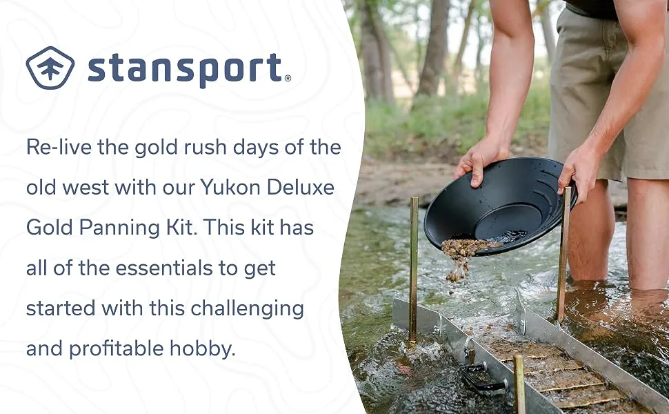 Stansport Mining Kit Deluxe + Pick - deluxe gold panning kit, gold rush, old west, adventure, outdoors, camping, gold panning, prospector