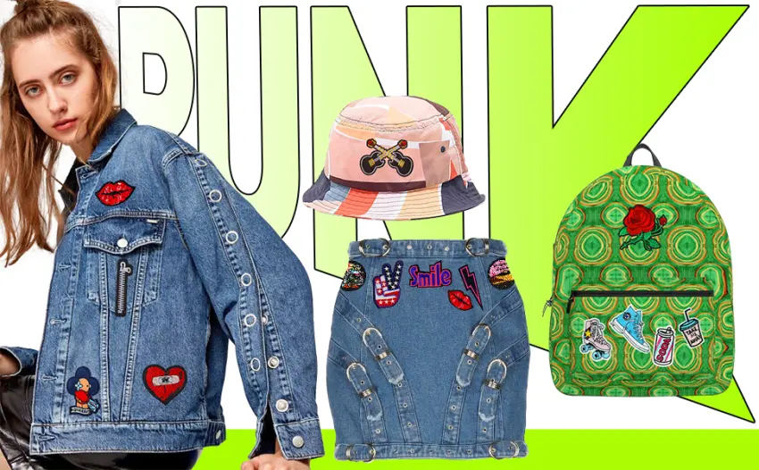 Meneng Embroidered Patches Iron-on Appliques: 30pcs Assorted Cool Punk Embroidery Sew-on Patch for Jackets Clothing A-Cool Punk Style - cool punk patches