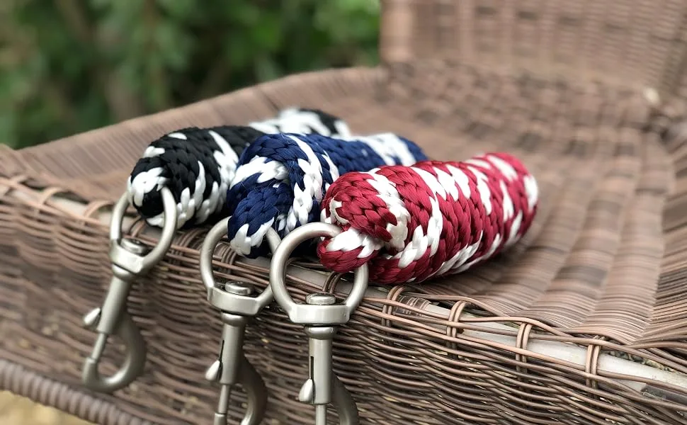 Horse Lead Rope (Navy/White) - horse lead rope