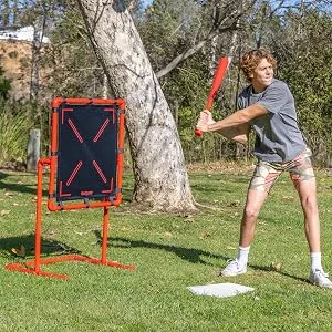 GoSports Baseball Strike Zone Target for Plastic Balls - Compatible with Wiffle Ball and Blitzball Large 30" x 28" - baseball strike zone large