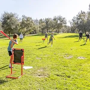 GoSports Baseball Strike Zone Target for Plastic Balls - Compatible with Wiffle Ball and Blitzball Large 30" x 28" - baseball strike zone target small