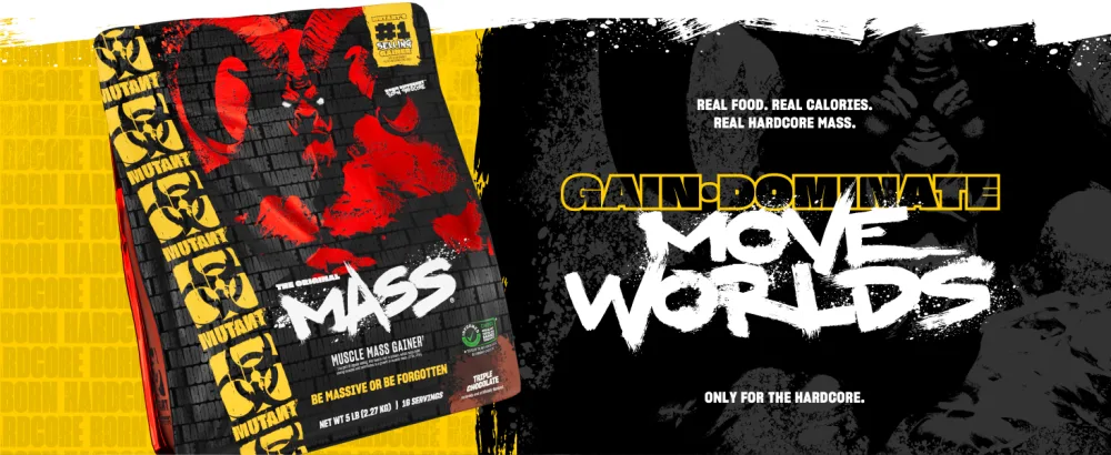 Mutant Mass Weight Gainer Protein Powder - High Calorie Protein - Chocolate Fudge Brownie - 5 Pound - Mutant Mass - Mass Gainer