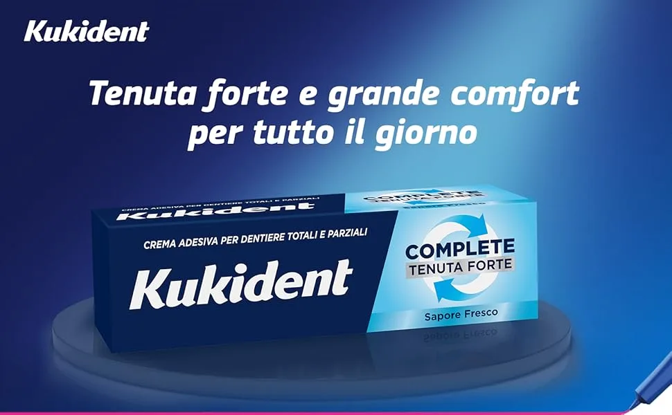 Procter Gamble Kukident Complete bonding cream for total and partial dentures strong grip fresh taste 3 x 35 g - Moonstone_Kukident_Complete_Fresh