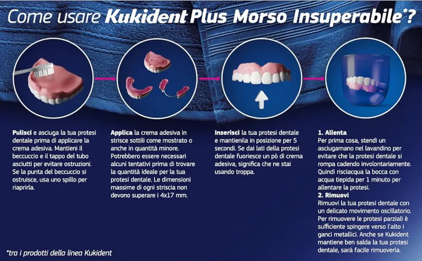 Procter Gamble Kukident Plus Unsurpassed bite bonding cream for total and partial dentures neutral taste pack of 3 x 35 g - Moonstone_Kukident