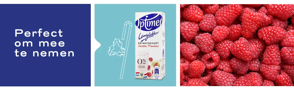 Optimel Drinking Yoghurt Strawberry Raspberry 5 x 6 x 200 ml - drinkyoghurt aardbei