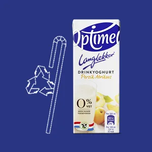 Optimel Drinking Yoghurt Strawberry Raspberry 5 x 6 x 200 ml - magere drinkyoghurt
