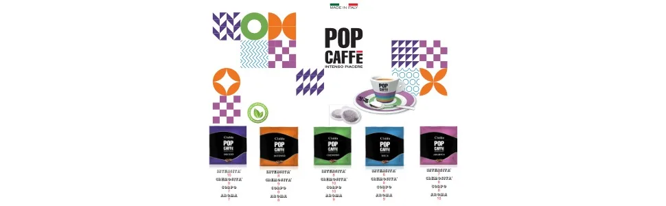 Simfed srl POP CAFFE 150 coffee pods set for tasting strong blends intense creamy Arabic - product information 2