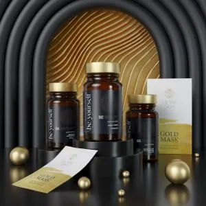 Krotwind SET Be Perfect nutritional supplements + hydrating mask with gold dust - SET van Be Perfect voedingssupplementen + hydraterend masker met goudstof