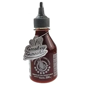 Flying Goose 5piece set Sriracha chili sauce different types 5 x 200 ml + esnado dragon pendant - Smokey Sriracha