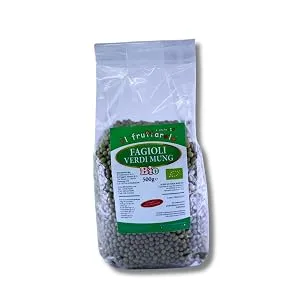 IL FRUTTAROLO ANCHE BIO Red lenses decorated 500 g organic do not soak also ideal for children - groene mungbonen