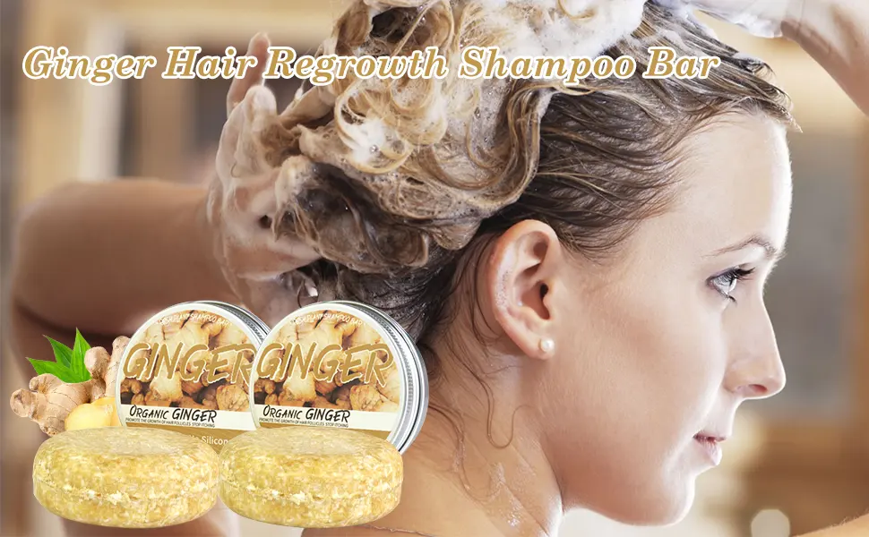 Mroobest Shampoo for hair growth ginger shampoo bar antihair loss solid shampoo soap promotes hair growth 2 pieces - B0BCVNGTP7