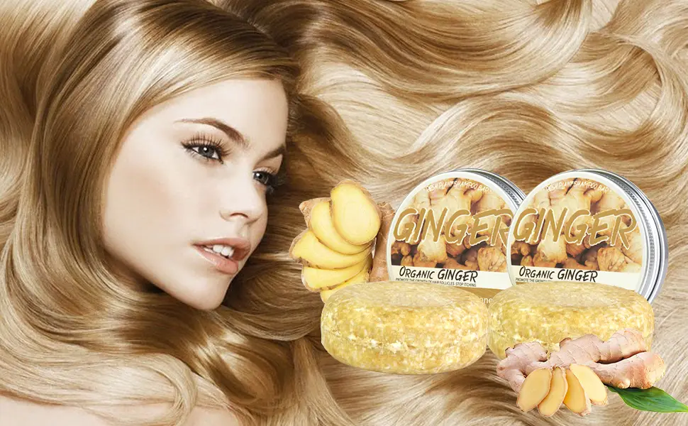 Mroobest Shampoo for hair growth ginger shampoo bar antihair loss solid shampoo soap promotes hair growth 2 pieces - B0BCVNGTP7