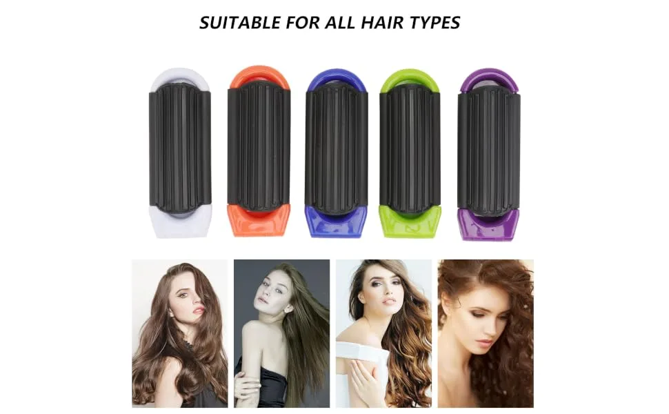Mikinona 5Pcs Foldable Comb with Mirror Antistatic Comb for High Temperature for Outdoor Travel White Blue Orange Green Purple - product information 3