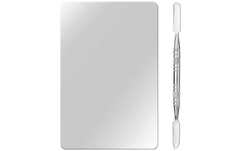 Beatifufu 1set Makeup Mixing Pad with Spatula for Foundation Eyeshadow Compact Lightweight Durable for Color Mixing Perfect Blending - product information 2