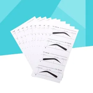 Mikinona 10Pcs Eyebrow Stencils Eyebrows Shape Reusable Stencils for Eyebrow Shaping Eyebrow Stencils Reusable Eyebrow Pencil Eyebrow Trimming - product information 2