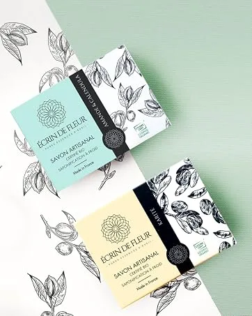  CRIN DE FLEUR Organic soap for men 3 pieces cedar soap 2 x 90 g shaving soap cedar 1 x 55 g - ORGANIC SOAP