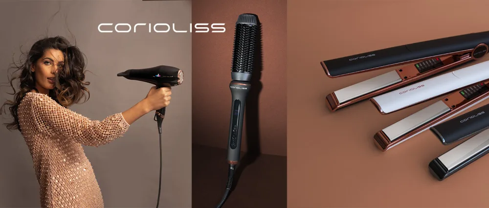 Corioliss Professional Ionic FLOW Power hairdryer Black Chrome 2200 W 3 temperature settings and 2 speed settings - Corioliss