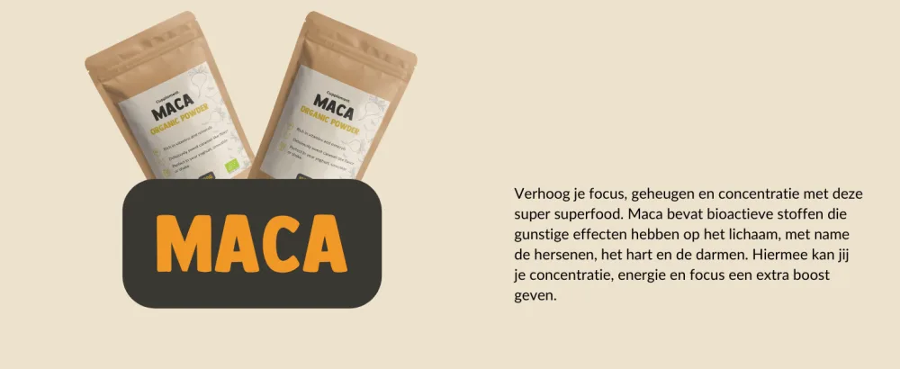 Cupplement Maca Powder Organic Combideal 4x 100 grams Energy Multipack Yellow Maca Powder - maca poeder capsule wortel root superfood zwart rood